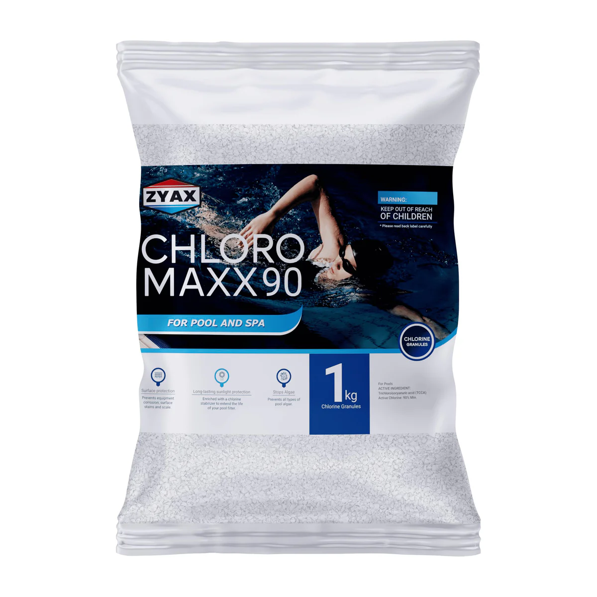 ZYAX Chloro MAXX 90 – TCCA 90 granules (1 kg)